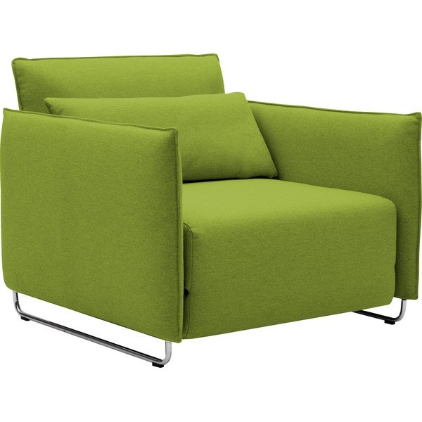 Limetkovozelené rozkladacie kreslo Softline Cord-image-2