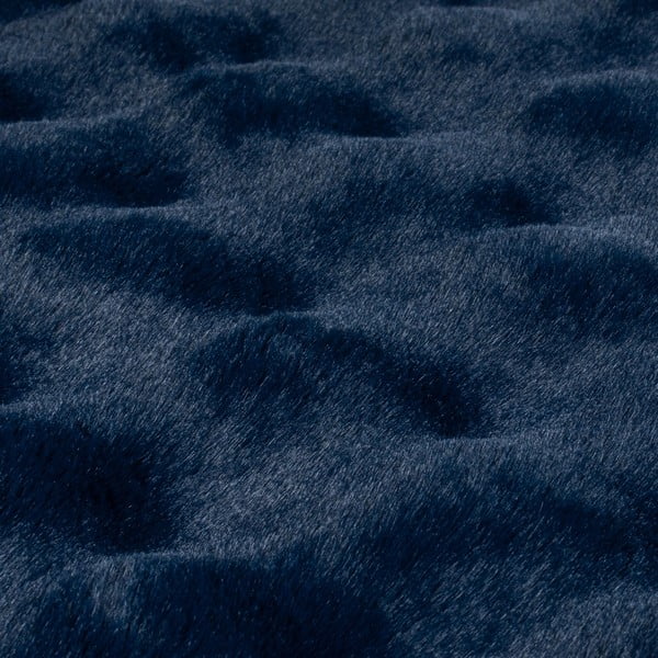 Tmavomodrá syntetická kožušina 160x230 cm Waffle Faux Fur – Flair Rugs-image-2