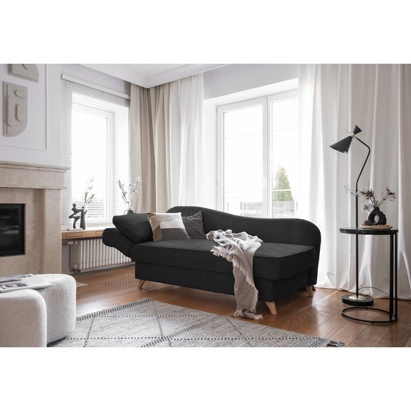 Antracitová menčestrová leňoška (ľavý roh) Chic Charlotte – Miuform-image-2