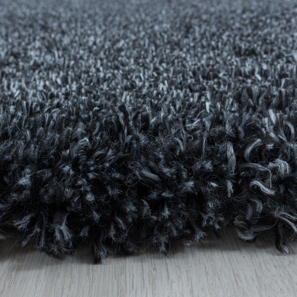 Antracitový okrúhly koberec ø 80 cm Fluffy – Ayyildiz Carpets-image-1