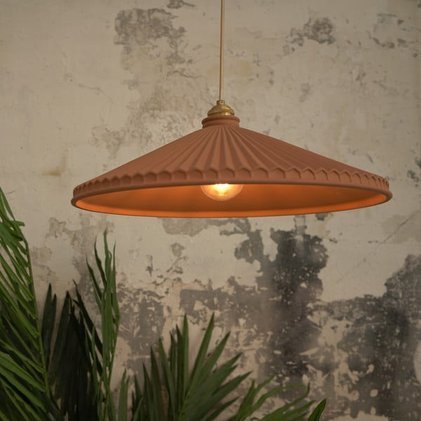 Červené závesné svietidlo SULION Elena, výška 150 cm-image-2