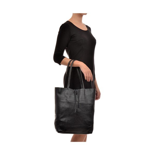 Čierna dámska kožená kabelka Sofia Cardon Shopper-image-2