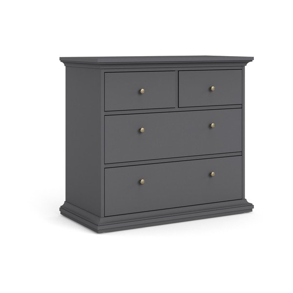 Sivá nízka komoda 96x87 cm Paris – Tvilum-image-3