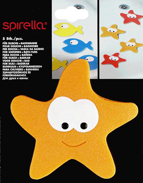 Detské protišmykové podložky v súprave 5 ks do vane 12x13 cm Starfy – Spirella-image-1