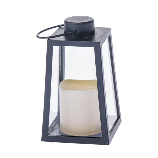 Čierny LED lampáš na baterky (výška  18 cm) – Dakls