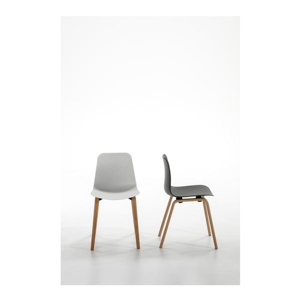 Sada 4 bielych jedálenských stoliečik Marckeric Keira-image-4