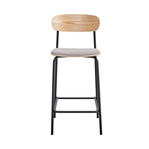 Čierne/taupe barové stoličky v súprave 2 ks (výška sedadla 66 cm) Adriana – Marckeric-image-4