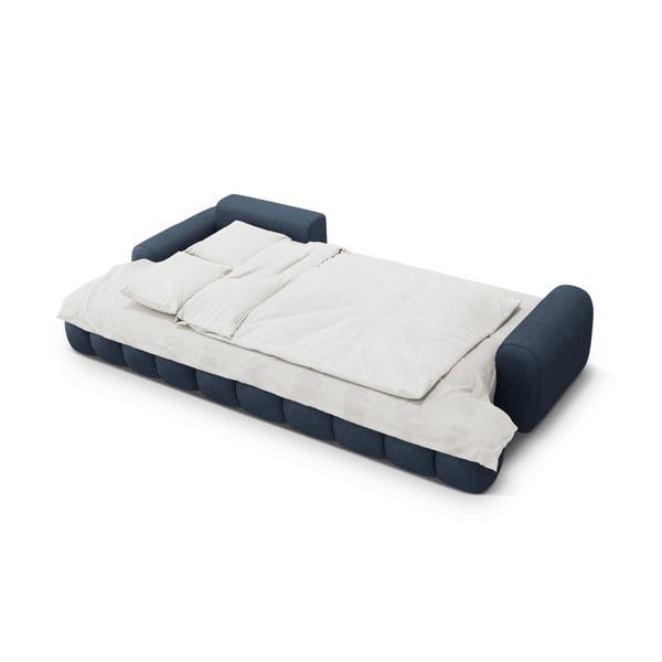 Tmavomodrá rozkladacia/s úložným priestorom rohová pohovka (ľavý roh/s leňoškou) Linz – Cosmopolitan Design-image-4