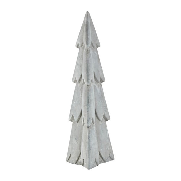 Sivá dekoratívna cementová soška KJ Collection Christmas Tree, výška 32,5 cm