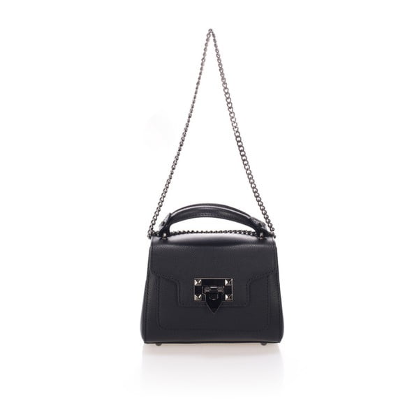 Čierna kožená kabelka Lisa Minardi Maraj