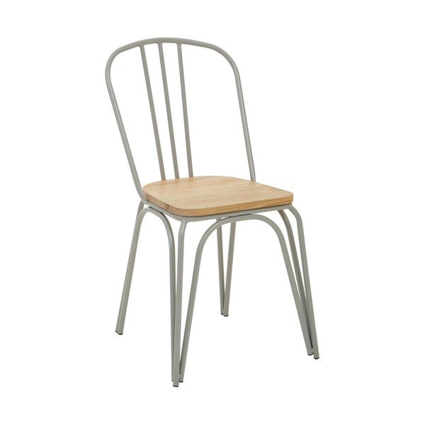 Sivá/v prírodnej farbe jedálenská stolička z brestového dreva District – Premier Housewares