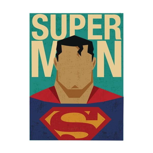 Plagát Blue-Shaker Super Heroes Super Man, 30 x 40 cm