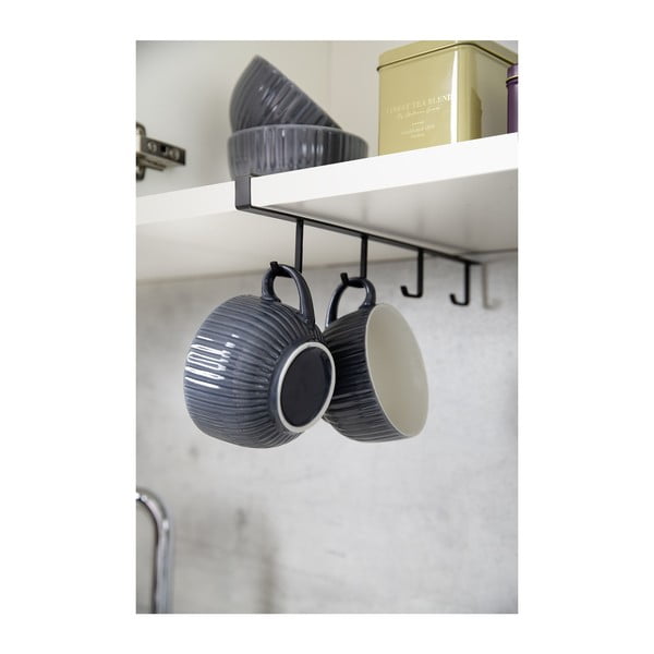 Čierny vešiak pod poličku na 4 hrnčeky Wenko-image-3