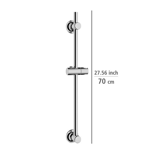Samodržiaca sprchová tyč z nerezovej ocele v lesklej striebornej farbe 70 cm – Wenko-image-2