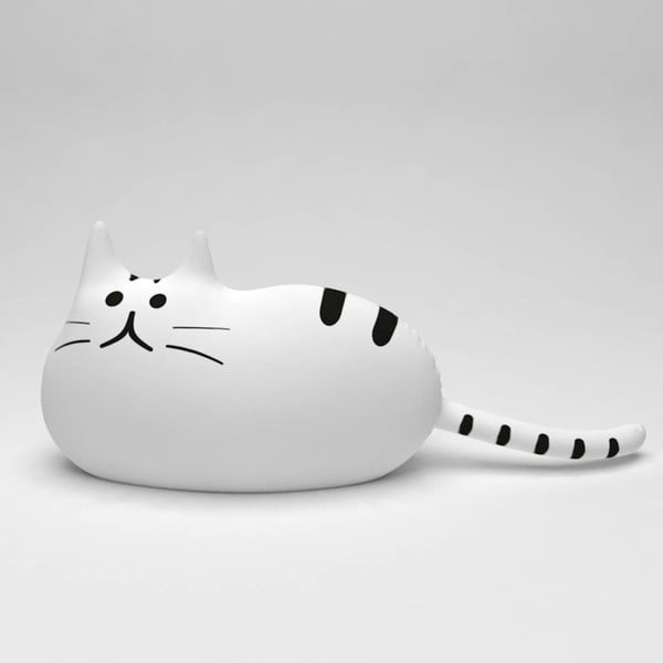Biely vankúšik Anim Sleepy Cat, 40 × 30 cm