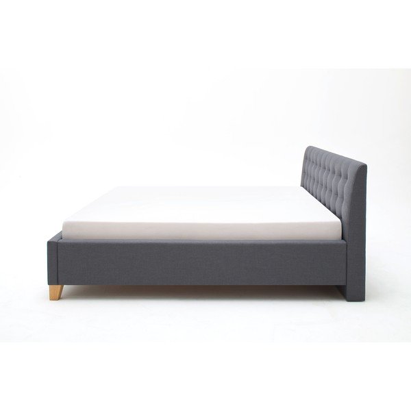 Sivá čalúnená dvojlôžková posteľ bez roštu 140x200 cm Lucca – Meise Möbel-image-4