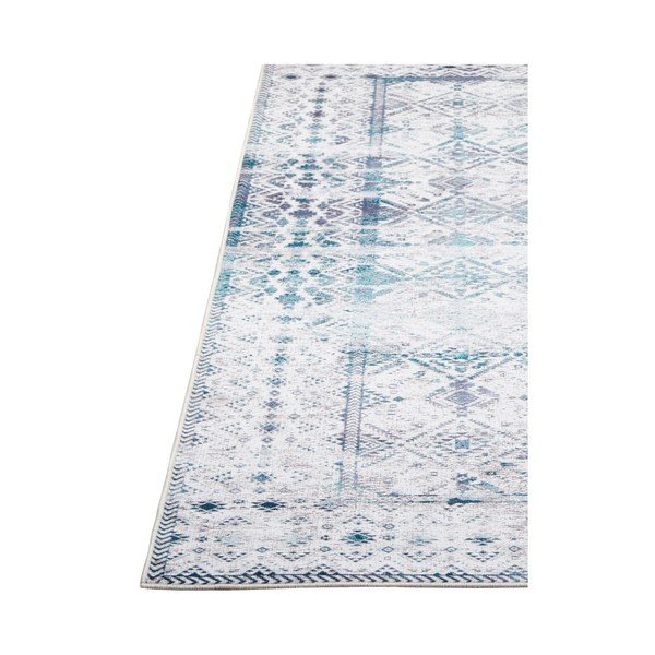 Svetlomodrý koberec Floorita Kilim Ivory Aqua, 120 × 180 cm-image-4