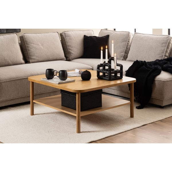 Konferenčný stolík v dekore duba v prírodnej farbe 90x90 cm Banbury – Actona-image-3