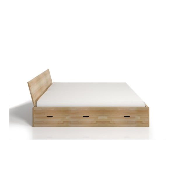 Dvojlôžková posteľ z bukového dreva so zásuvkou SKANDICA Vestre Maxi, 160 × 200 cm-image-3