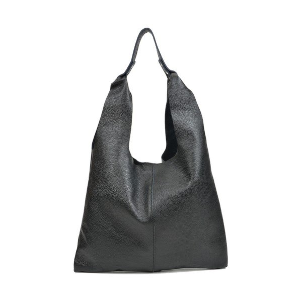 Čierna kožená kabelka Sofia Cardoni Hobo-image-3