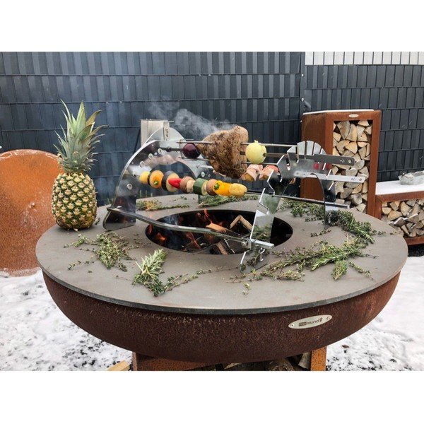 Grilovací stojan z pochrómovanej ocele Rotisserie Set – Remundi-image-1
