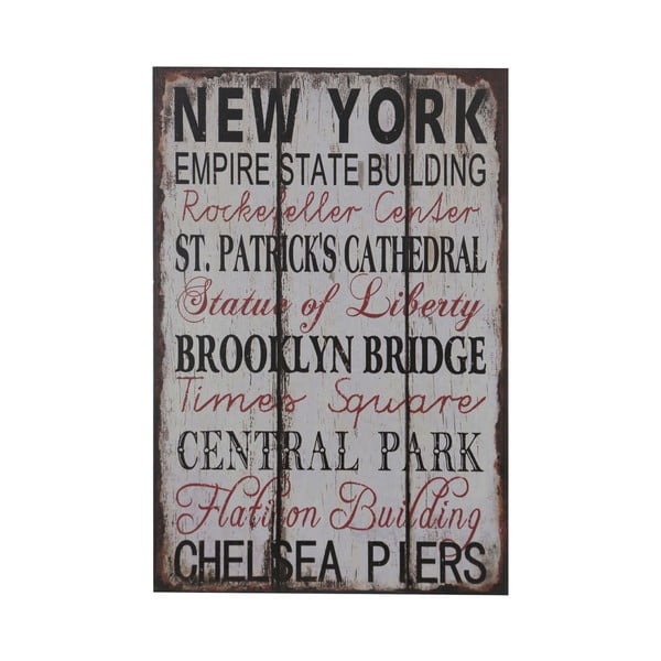 Drevený obraz New York, 25x38 cm