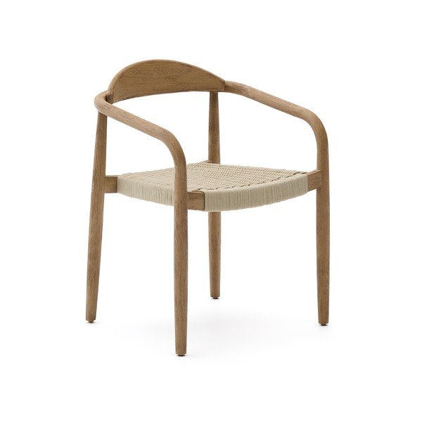 Béžové/v prírodnej farbe drevené jedálenské kreslo Nina – Kave Home