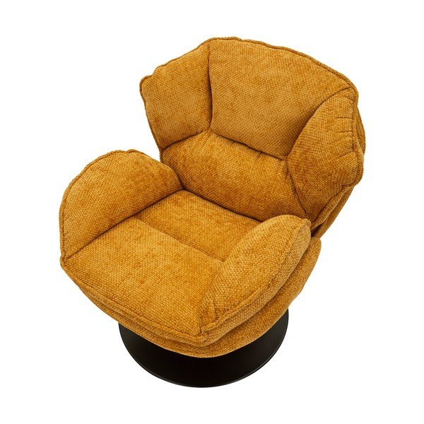 Otočné kreslo v horčicovej farbe Retro Style – Mauro Ferretti-image-3