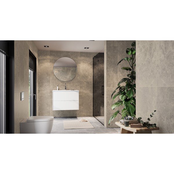 Biela matná závesná skrinka pod umývadlo 81x61 cm Bodera – Germania-image-1