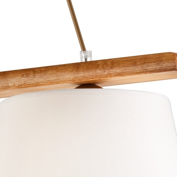 Hnedé závesné svietidlo s textilným tienidlom ø 25 cm Aida – LAMKUR-image-4