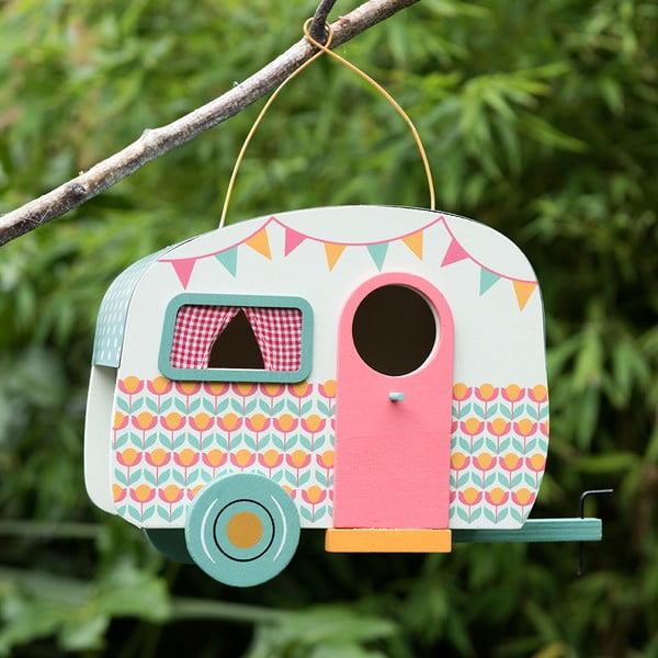 Drevená vtáčia búdka v tvare karavanu Rex London Frank-image-1