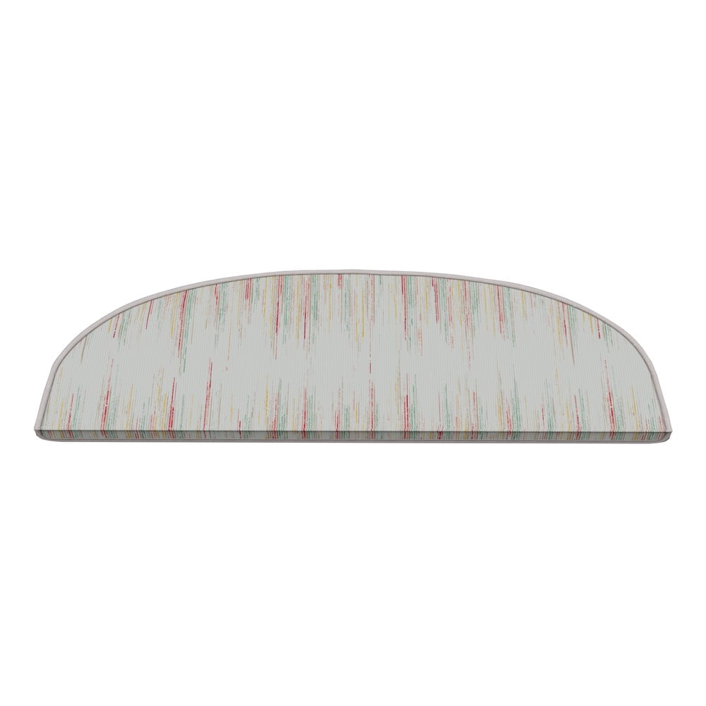 Krémovobiele nášľapy na schody v súprave 16 ks 20x65 cm Rainbow Road – Vitaus