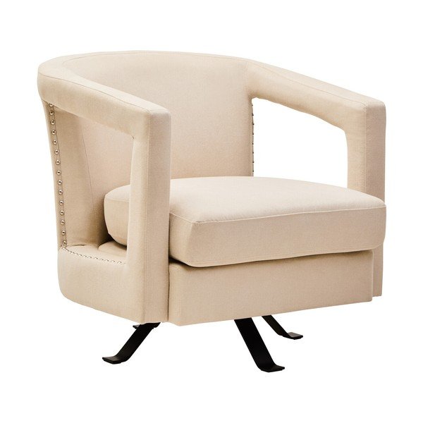 Béžové otočné zamatové kreslo Hestia – Premier Housewares
