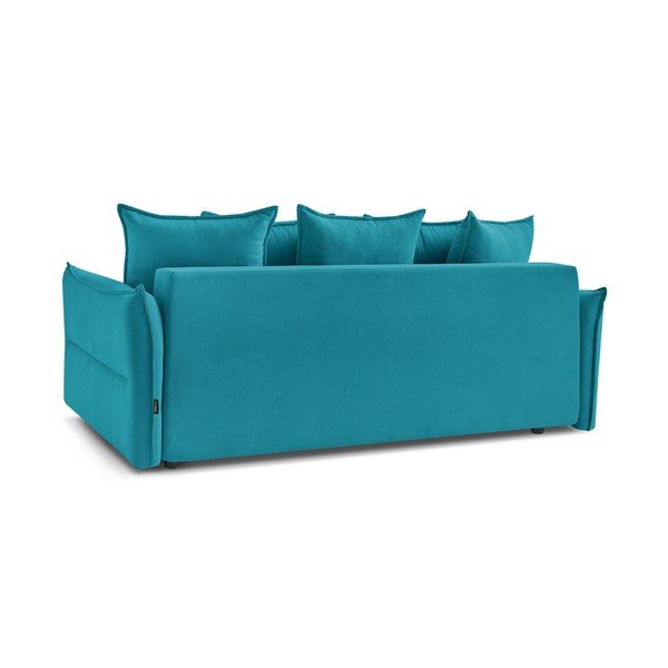 Tyrkysovomodrá rozkladacia pohovka 226 cm Leon – Bobochic Paris-image-4