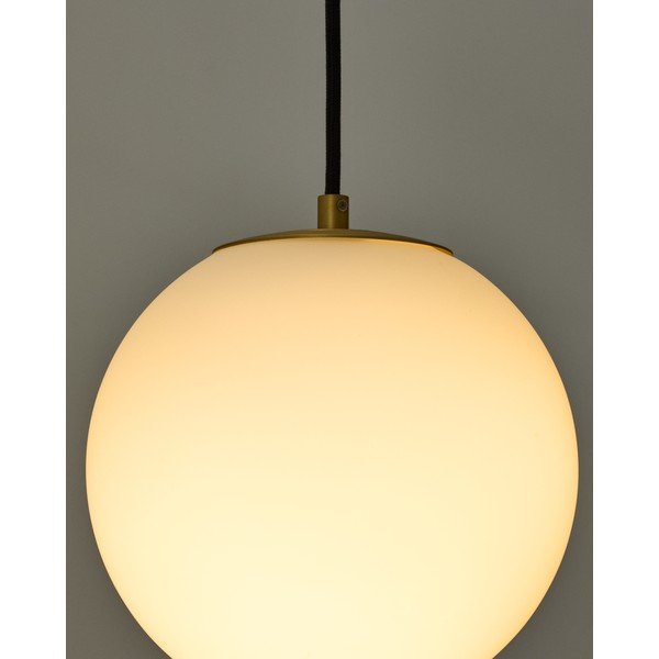 Biele/v zlatej farbe závesné svietidlo so skleneným tienidlom ø 10 cm Brisia – Kave Home-image-2