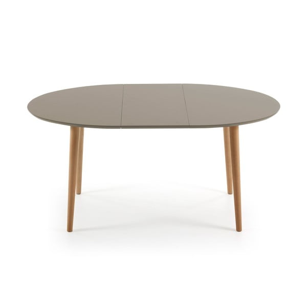 Rozkladací jedálenský stôl z bukového dreva Kave Home Oakland, 120 x 90 cm-image-2