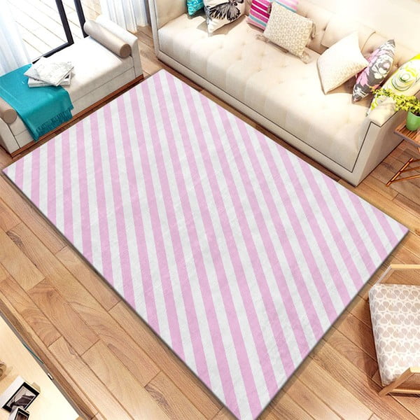 Ružový koberec Homefesto Digital Carpets Cassia, 100 x 140 cm