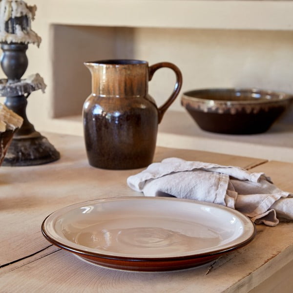 Tanier z kameniny v tehlovo-béžovej farbe ø 26 cm Poterie – Casafina-image-1