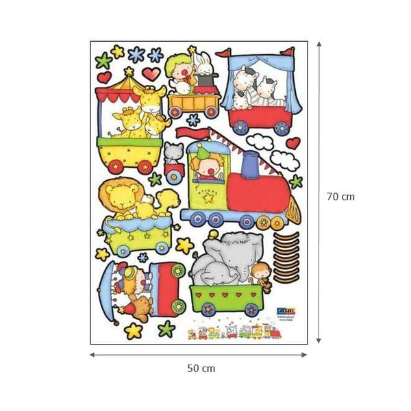 Samolepka Train of circus animals, 120 cm-image-2