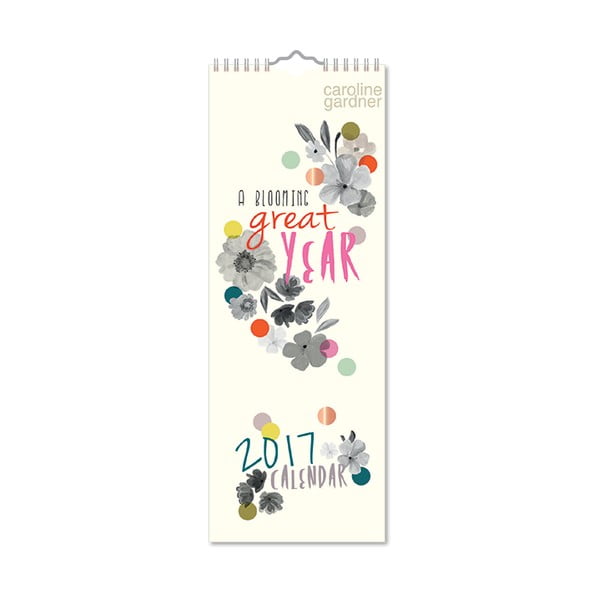 Úzký kalendár Portico Designs Wild Flowers