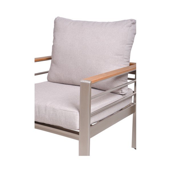 Sivý kovový záhradný lounge set pre 4 Florence – Garden Pleasure-image-2