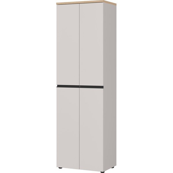 Sivobéžová/v svetlo prírodnej farbe šatníková skriňa 59x194x41 cm Cormano – Germania