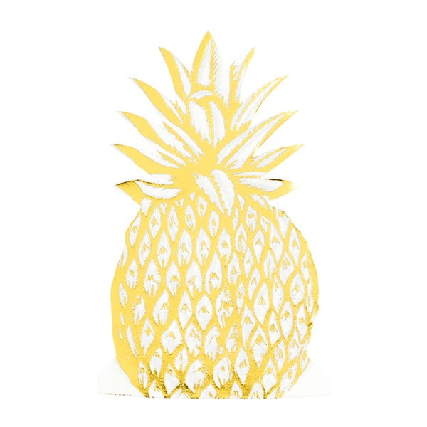 Dekoratívny obrúsok v tvare ananasu, 12 ks