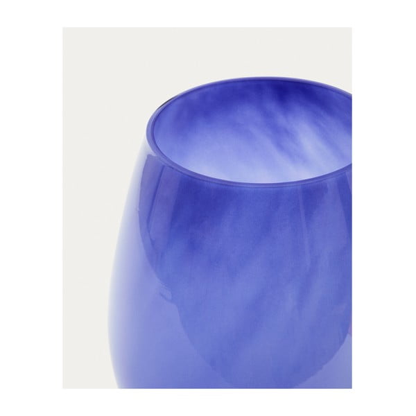Modrá sklenená váza (výška 26 cm) Kelse – Kave Home-image-4
