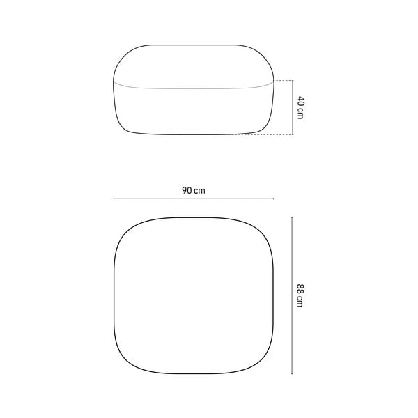 Zelená podnožka z textílie bouclé Jenny – Micadoni Home-image-2