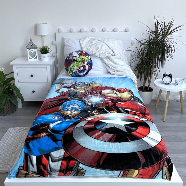 Detská deka z mikroplyšu 100x150 cm Avengers Heroes - Jerry Fabrics-image-2