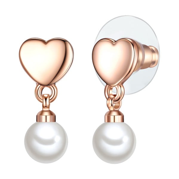 Náušnice s bielou perlou Perldesse Eia, ⌀ 0,6 cm