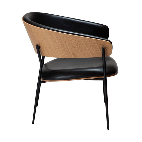 Čierne kreslo z imitácie kože Crib – DAN-FORM Denmark-image-2
