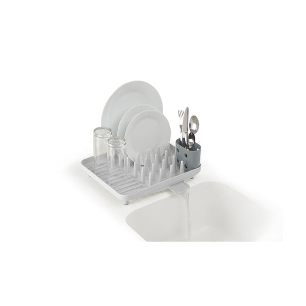 Svetlosivý plastový odkvapkávač 33,5x31,5 cm Duo – Joseph Joseph-image-3