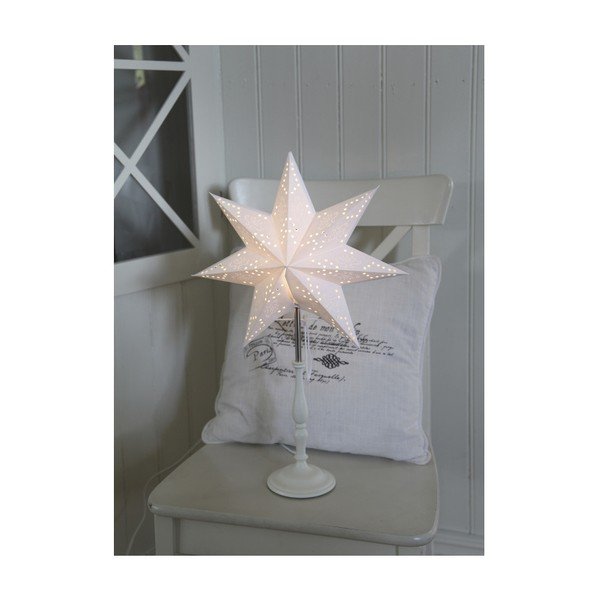 Biela svietiaca hviezda so stojanom Best Season Romantic Star, 55 cm-image-1
